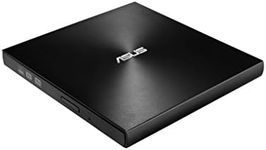 ASUS SDRW-08U9M-U/BLK/G/AS/P2G ZenDrive Slim External DVD Burner Optical Disc 8x Speed Re-Writer Drive in Silver with M-Disc Support, USB 2.0 Type-A/Type-C Compatibility, Black