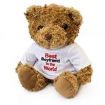 BEST BOYFRIEND IN THE WORLD - Teddy Bear - Cute Soft Cuddly - Award Gift Present Birthday Xmas