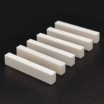 Vecentmat 6Pcs Blank & Uncut Guitar Nut White Color Made of Real Bone 52x6x10mm for Electric & Acoustic & Classical & Cigar Guitar, Mandolin, Banjo, Ukulele Part Replacement