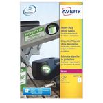 Avery L4774-20 Extra-Strong Adhesive Heavy Duty Weatherproof Labels, 4 Labels Per A4 Sheet - White