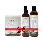 Rica White Chocolate Liposoluble Painless Hair Removal Wax For Men & Women, 800 ml| Quick & Easy Tan Removal Waxing for Dry Skin| 1 Cotton Milk Pre-Waxing Gel| 1 Aloe Vera After Wax Lotion| Pack of 3