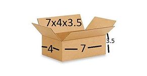 Box Brother 3 Ply Brown Corrugated Packing box Size: 7x4x3.5 Length 7 inch Width 4 inch Height 3.5 inch Shipping box Courier Box (Pack of 20)