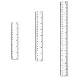 QincLing 3 PCS Plastic Ruler Set, Clear Ruler Transparent Straight Ruler Shatter Resistant Ruler Shatterproof Ruler 6 8 12 Inches(15 20 30cm) Measuring Ruler Tool Student School Office Teaching Ruler