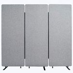 Luxor 3 Pack Reclaim Acoustic Room Partition Dividers - Misty Gray