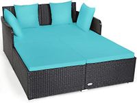 Tangkula Outdoor Rattan Daybed, Sun