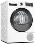 Bosch Home & Kitchen Appliances WQG24509GB Heat Pump Tumble Dryer, 9kg Capacity, SelfCleaning Condenser, AutoDry, Fast drying within 40 minutes, SensitiveDrying System, White, Serie 6, Freestanding