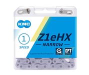 KMC Z1eHX EPT Singel Speed e-Bike Chain, Dark Silver, Narrow (112 Links)