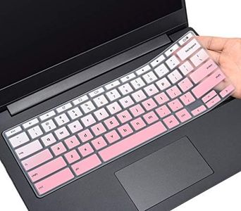 CaseBuy Keyboard Skin for 2020 2019 Lenovo Chromebook S330 S340 S345 14 inch Laptop/Lenovo 14e Chromebook, Lenovo Chromebook 14 Protector Skin Accessories, Ombre Pink