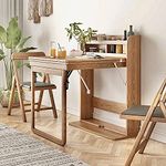 Winsome fold out wall table | Old style folding wall mounted table | Dining foldaway table for kitchen | Armoire desk | Hideaway desk with Large Storage space (Fold Up Table (1 pc.))