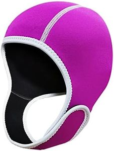 Scuba Diving Hood 2mm Neoprene Wetsuit Hood, Keep Warm with Chin Strap Ear Protective Thermal Hood, Surfing Cap, for Men, Women, Underwater, Red