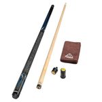 CUESOUL 58 Inch 19 Oz 1/2 Jointed Maple Billiard Pool Cue (CSTB002)