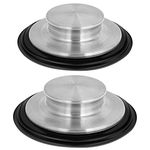 3 3/8 inch Kitchen Sink Stopper Stainless Steel Garbage Disposal Plug Kitchen Sink Plug Fits Standard Kitchen Drain Size of 3 1/2 Inch (3.5 Inch) Diameter (2 Pack)