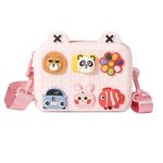 eErlik Cartoon Soft Silicone Bag: Waterproof Anti-Fall Stationery Storage Handbag | Cute Crossbody Shoulder Purse For Children, Students, Girls,Multi