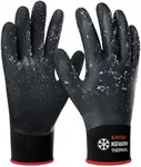 KAYGO Winter Waterproof Work Gloves for Men and Women, Thermal Insulated Freezer Rubber Coated Gloves,Super Grip,KG160,M