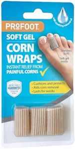 Profoot Soft Gel Corn Wraps - Instant Relief from Painful Corns - Cushions and Protects - Contains Soft Gel, Reduces Pressure and Friction - Contains 3 Washable & Reusable Toe Wraps