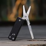 ROXON KS2 Elite 13 in 1 Mini Multi function Tool with big scissor, G10 handle and Pocket clip, good for Camping/Backpacking/Emergencies/EDC Multitool (D2 Steel Blade)