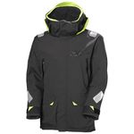 Helly-Hansen Skagen Waterproof Jackets for Men Featuring Windproof Sailing Fabric and Packable Neon Yellow Hood, 980 Ebony - XL