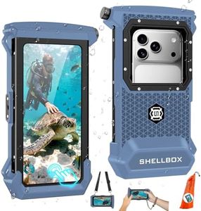 100FT/30M Diving Phone Case, Full Touchscreen Underwater Housing for iPhone 17/16/15/14/13/12 Pro Max & Samsung Galaxy S24/S23/S22/S21, IPX8 Scuba Photo/Video Waterproof Case (Gen 5, Black Blue)