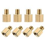 uxcell M3x5mm+3mm Male-Female Brass