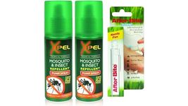 2 x Mosquito Insect Fly Bite Repellent Tropical Formula Pump Spray + 1 x After Bite Handy Pen14ml | Provides Quick Relief from Insect Bites & Sting Swelling