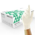 Unigloves Unicare Latex GS0024 Single Use - Multipurpose, Lightly Powdered Disposable Gloves, Box of 100 Gloves, Natural, Large, White