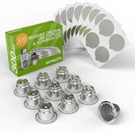 10pcs Reusable Capsules for Nespresso OriginalLine - 300pcs Foil Lids with 10pcs Refillable Coffee Pods Compatible for Nespresso OriginalLine Machine.