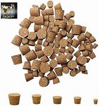 Cork Stoppers - 100-Pack Mini Cork Stoppers, Tapered Cork Bottle Plugs, 5 Sizes