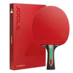 JOOLA Red Carbon Control – Balanced Table Tennis Bat with Carbon Layers & Vizon Rubber for Spin & Control