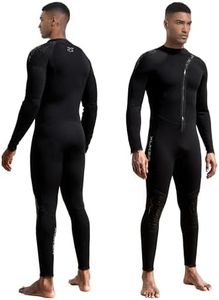 XUKER Mens Wetsuit 3mm, Neoprene Wet Suits for Men in Cold Water Front Zip Full Body Long Sleeve Diving Suit for Snorkeling Surfing Swimming Kayaking Canoeing