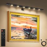 Blisaleiip Art Light for Painting Picture Light 22'' Battery Operated Rechargeable,Full Aluminium Wall Picture Light with Remote Control for Display Artwork Paintings Portrait,Magnetic Picture Light