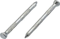 2.7mm x 30mm Concrete Rolled Masonry Nail Finishing Steel Nails Hardened Ribbed Hardware Pins (Pack of 100)