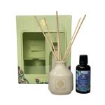 EKAM| 50 ml Reed Diffuser Gift Pack| Lavender & Sandalwood| Festive Range| Get 8 Reed Sticks| Smoke Less Room Freshener for Home, Bedroom, Living Room & Office