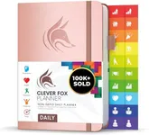 Clever Fox Planner Daily – Undated Agenda & Daily Calendar to Boost Productivity & Hit Your Goals – Gratitude Journal Personal Daily Organizer – 5.8x8.3'', Lasts 6 Months, Rose Gold (Daily)