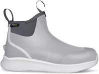 Kalkal Men's Deck Boots, Waterproof Fishing Boots, Rubber Ankle Rain Boots With High Traction (Size 6-13)