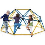 Maxmass 6FT/10FT Climbing Dome, Geometric Dome Climber, Kids Universal Exercise Jungle Gym Play Equipment Toys for 3-10 Years Old (6FT, Blue + Yellow)