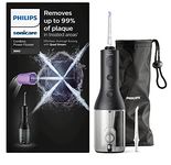 Philips Sonicare Wireless Power Flosser 3000 Oral Irrigator, Water Flosser for Teeth, Gums and Dental Care, in Black (Model HX3826/33)