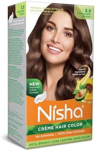 Nisha cream hair color no ammonia cream formula permanent Fashion Highlights and rich bright long-lasting colour Chocolate Brown (pack of 1)