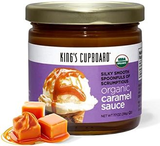 King's Cupboard Organic Caramel Sauce - The Perfect Sauce for Ice Cream, Fruit Dip, Topping Desserts, Caramel Drizzle for Coffee - Gluten-Free, Kosher, Organic, All Natural, 7.7 oz