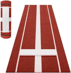 Garvee 10 x 3 ft Softball Pitching Mat,Softball Practice Mat with Rubber Base and Denser Anti-Fade Turf,Softball Pitching Mound for Outdoor and Indoor Use,Red