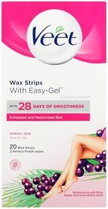 Veet Easy Gelwax Wax Strips Normal Skin, 20 pack (0124618)