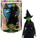 Mattel Wicked, Elphaba Fashion Doll & Accessories with Green Skin, Braided Black Hair, Posability & Removable Ballroom Look, HXT62