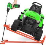 1200LB Lawn Tractor Lift Jack & Riding Mower Lift with Rotating Sleeve & Manual and Power Tool Handle, 3-Min Quick Setup, Anti-Slip Base, Heavy-Duty Universal Design for Lawn Mowers (Alloy Steel)