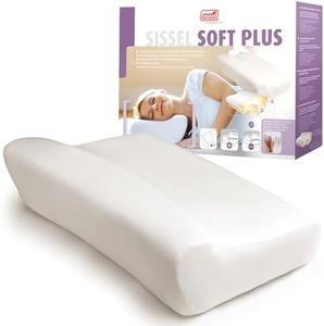 SISSEL® Soft Plus Orthopädisches Nackenkissen | Viskoelastischer Spezialschaum für perfekten Schlafkomfort | Anpassbare Höhe | Weicher Velours-Bezug | Ideal bei Nackenbeschwerden | 5 Jahre Garantie