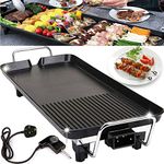 Electric Table Top Grill Portable Barbecue Grill Non Stick Teppanyaki Grill Tray Extra Large Size 67x29.5cm Smokeless BBQ Hot Plate for Party Camping Festival Cooking