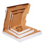 STAR SUPPLIES WHITE Takeaway Style Plain Postal Cardboard Pizza Boxes (WHITE 10" - 100)