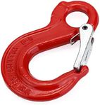 QWORK Clevis Slip Hook G80 Eye Hoist Sling Hook, 1.2 Tons Break Point 4,500 LBs Forged Steel Red Logging Rigging