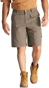 CHRONOLINE Men’s Cargo Shorts 2026 Spring Summer Regular Fit Cotton Workwear Utility Carpenter Shorts with Pockets, Taupe Gray, W36