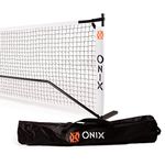 Onix Pickleball 2-in-1 Regulation-Size Portable Net and Practice Net Set Includes Carrying Case with Wheels,White