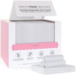 DermaTech Skincare Premium Disposable Face Towels 50pcs | 100% Biodegradable Face Towelettes | Eco-Friendly Daily Facial Towels | Clean Skin Towels