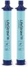 LifeStraw Personal Water Filter for Hiking, Camping, Travel, and Emergency Preparedness, 2 Pack, Blue